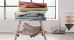 Bio-Kuscheldecke "Uni-Stripe"