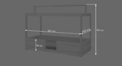 LIFETIME Kinderbett "4-in-1" Dino -Bettbezüge Verkäufe 2024 bodentiefes himmelbett bemassung grafik 1