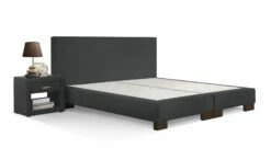 Boxspring-Base "Polar" -Bettbezüge Verkäufe 2024 boxspring base polar anthrazit wenge fuesse
