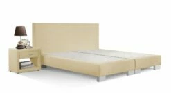 Boxspring-Base "Polar" -Bettbezüge Verkäufe 2024 boxspring base polar creme silber fuesse