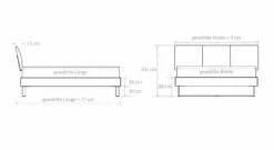 Boxspringbett "Agia" -Bettbezüge Verkäufe 2024 boxspringbett agia bemassungs skizze