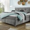 Boxspringbett "Aidan" -Bettbezüge Verkäufe 2024 boxspringbett aidan microvelours bezug grau