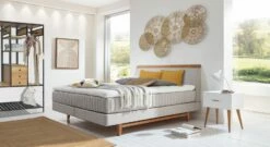 Boxspringbett "Akela" 25 Boxspringbett "Akela" -Bettbezüge Verkäufe 2024 boxspringbett akela alle schlafpositionen geeignet