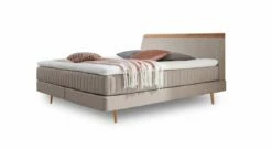 Boxspringbett "Akela" 24 Boxspringbett "Akela" -Bettbezüge Verkäufe 2024 boxspringbett akela webstoff farbe creme