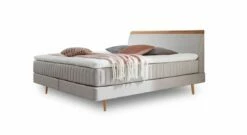 Boxspringbett "Akela" 18 Boxspringbett "Akela" -Bettbezüge Verkäufe 2024 boxspringbett akela webstoff farbe hellgrau