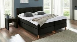 Boxspringbett "Allentown" -Bettbezüge Verkäufe 2024 boxspringbett allentown schwarz niedrig einstieg