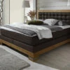 Boxspringbett "Aronia" -Bettbezüge Verkäufe 2024 boxspringbett aronia kunstleder dunkelbraun wildeiche natur gr
