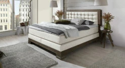 Boxspringbett "Aronia" 15 Boxspringbett "Aronia" -Bettbezüge Verkäufe 2024 boxspringbett aronia kunstleder weiss wildeiche coffee gr