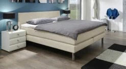 Boxspringbett "Asturina" -Bettbezüge Verkäufe 2024 boxspringbett asturina luxus kunstleder beige gr