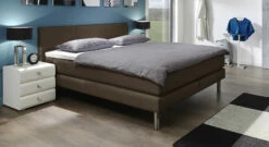 Boxspringbett "Asturina" -Bettbezüge Verkäufe 2024 boxspringbett asturina luxus kunstleder braun gr