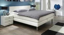 Boxspringbett "Asturina" -Bettbezüge Verkäufe 2024 boxspringbett asturina luxus kunstleder weiss gr