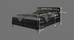 Boxspringbett "Barima" -Bettbezüge Verkäufe 2024 boxspringbett barima bemassungsgrafik