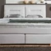 Boxspringbett "Carlita" -Bettbezüge Verkäufe 2024 boxspringbett carlita stoffbezug grau modern