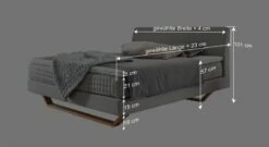Boxspringbett "Clarice" -Bettbezüge Verkäufe 2024 boxspringbett clarice bemassungsgrafik
