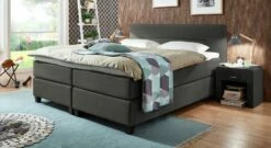 Boxspringbett "Clarksville" -Bettbezüge Verkäufe 2024 boxspringbett clarksville webstoff meliert anthrazit 66cm