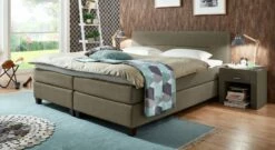 Boxspringbett "Clarksville" -Bettbezüge Verkäufe 2024 boxspringbett clarksville webstoff meliert graubraun 53cm