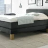 Boxspringbett "Coro" -Bettbezüge Verkäufe 2024 boxspringbett coro fischgraet velours anthrazit