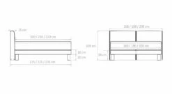 Boxspringbett "Coro" -Bettbezüge Verkäufe 2024 boxspringbett coro grafik masse