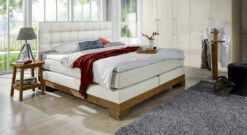 Boxspringbett "Cueno" -Bettbezüge Verkäufe 2024 boxspringbett cueno wildeiche natur kunstleder weiss gr