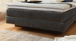 MUSTERRING Boxspringbett "Elias" Kopfteil Mit Quersteppung -Bettbezüge Verkäufe 2024 boxspringbett elias holzsocker anthrazitfarben