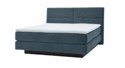 MUSTERRING Boxspringbett "Elias" Kopfteil Mit Quersteppung -Bettbezüge Verkäufe 2024 boxspringbett elias kopfteil mit quersteppung blau