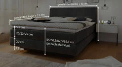 MUSTERRING Boxspringbett "Elias" Kopfteil Mit Quersteppung -Bettbezüge Verkäufe 2024 boxspringbett elias kopfteil quersteppung massgrafik