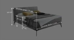 Boxspringbett "Elipsa" -Bettbezüge Verkäufe 2024 boxspringbett elipsa bemassungsgrafik
