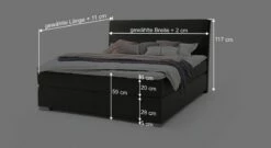Boxspringbett "Esperia" Express -Bettbezüge Verkäufe 2024 boxspringbett esperia bemassung grafik