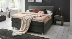 Boxspringbett "Ferryland" -Bettbezüge Verkäufe 2024 boxspringbett ferryland anthrazit 66cm liegehoehe