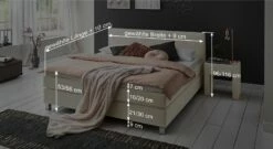 Boxspringbett "Ferryland" -Bettbezüge Verkäufe 2024 boxspringbett ferryland bemassung grafik