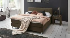 Boxspringbett "Ferryland" -Bettbezüge Verkäufe 2024 boxspringbett ferryland braun 53 cm liegehoehe