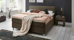 Boxspringbett "Ferryland" -Bettbezüge Verkäufe 2024 boxspringbett ferryland braun 66 cm liegehoehe