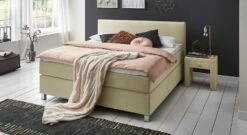 Boxspringbett "Ferryland" -Bettbezüge Verkäufe 2024 boxspringbett ferryland natur 66 cm liegehoehe