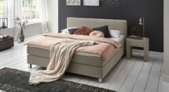 Boxspringbett "Ferryland" -Bettbezüge Verkäufe 2024 boxspringbett ferryland taupe 53cm liegehoehe