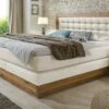 Boxspringbett "Galicia" -Bettbezüge Verkäufe 2024 boxspringbett galicia wildeiche natur kunstleder weiss gr