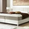 Boxspringbett "Greenwood" -Bettbezüge Verkäufe 2024 boxspringbett greenwood kunstleder weiss stoff taupe 53cm