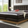 Boxspringbett "Irving" -Bettbezüge Verkäufe 2024 boxspringbett irving massivholz natur kunstleder dunkelbraun gr
