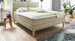 Boxspringbett "Jaramillo" -Bettbezüge Verkäufe 2024 boxspringbett jaramillo stoffbezug beige