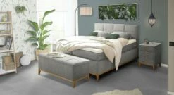 Boxspringbett "Jared" -Bettbezüge Verkäufe 2024 boxspringbett jared nachttisch truhe passend