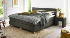 Boxspringbett "Jurata" -Bettbezüge Verkäufe 2024 boxspringbett jurata 53cm anthrazit webstoff