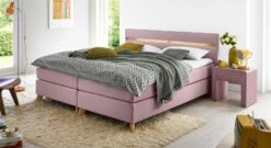Boxspringbett "Jurata" -Bettbezüge Verkäufe 2024 boxspringbett jurata 53cm flieder webstoff