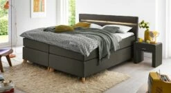 Boxspringbett "Jurata" -Bettbezüge Verkäufe 2024 boxspringbett jurata 66cm anthrazit webstoff