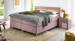 Boxspringbett "Jurata" -Bettbezüge Verkäufe 2024 boxspringbett jurata 66cm flieder webstoff
