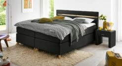 Boxspringbett "Jurata" -Bettbezüge Verkäufe 2024 boxspringbett jurata 66cm schwarz webstoff