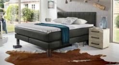 Boxspringbett "Kastilia" -Bettbezüge Verkäufe 2024 boxspringbett kastilia luxus kunstleder anthrazit gr