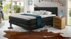 Boxspringbett "Kastilia" -Bettbezüge Verkäufe 2024 boxspringbett kastilia luxus kunstleder schwarz gr