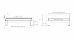 Boxspringbett "Kingston" -Bettbezüge Verkäufe 2024 boxspringbett kingston bemassungs skizze