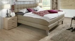Boxspringbett "La Mancha" -Bettbezüge Verkäufe 2024 boxspringbett la mancha kunstleder luxus beigebraun