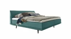 Boxspringbett "Lajana" -Bettbezüge Verkäufe 2024 boxspringbett lajana webstoff bezug tuerkis