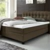 Boxspringbett "Luciano" 1 Boxspringbett "Luciano" -Bettbezüge Verkäufe 2024 boxspringbett luciano 53cm webstoff braun